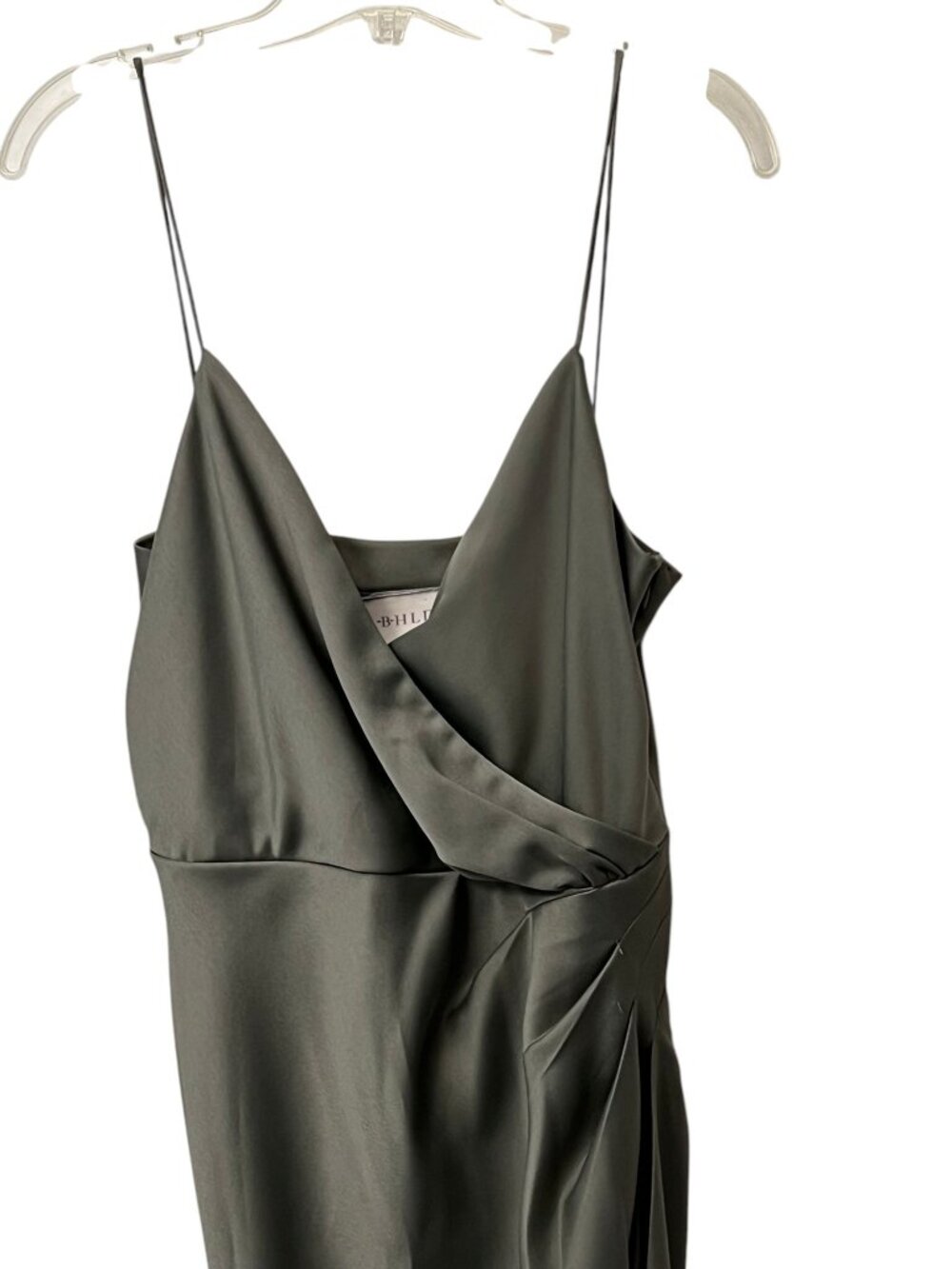 BHLDN Anthropologie Freya Satin Charmeuse Maxi Sage Green Bridesmaid Wedding 8